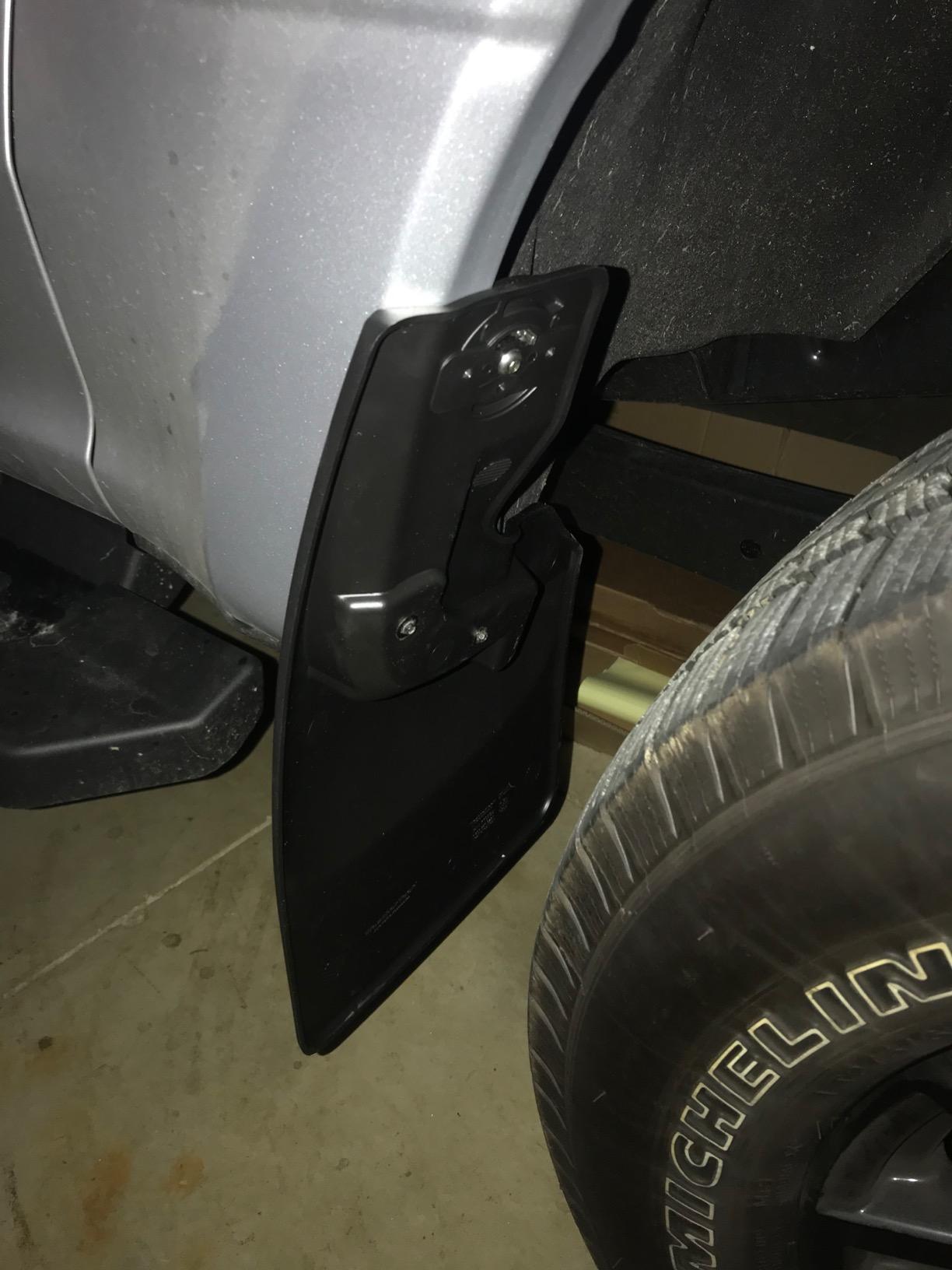 WeatherTech Custom No Drill Splash Guard MudFlaps for Ford Super Duty, Super Duty - Front & Rear Set (110065-120065), Black customer photo 1
