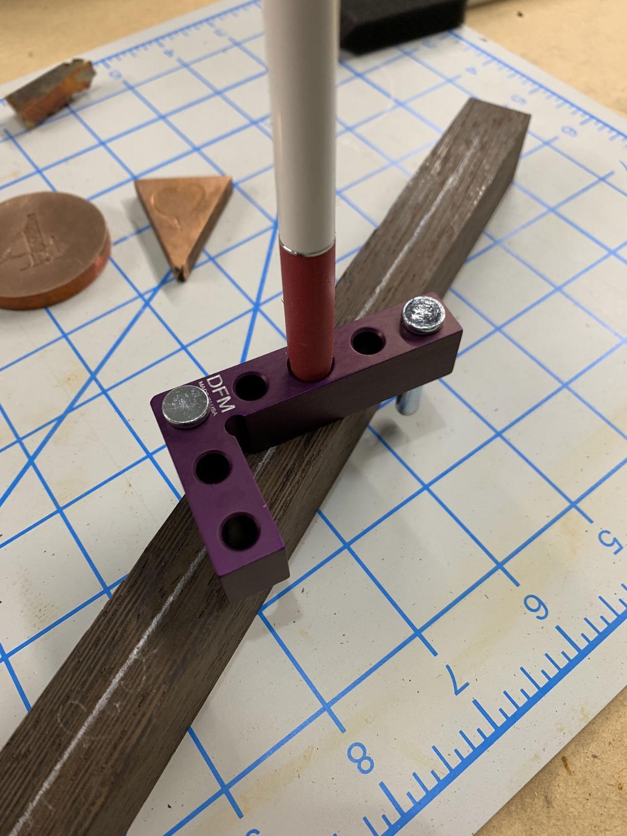 DFM Tool Works Small Square and Center Finder - Mini Square Tool with 11/32