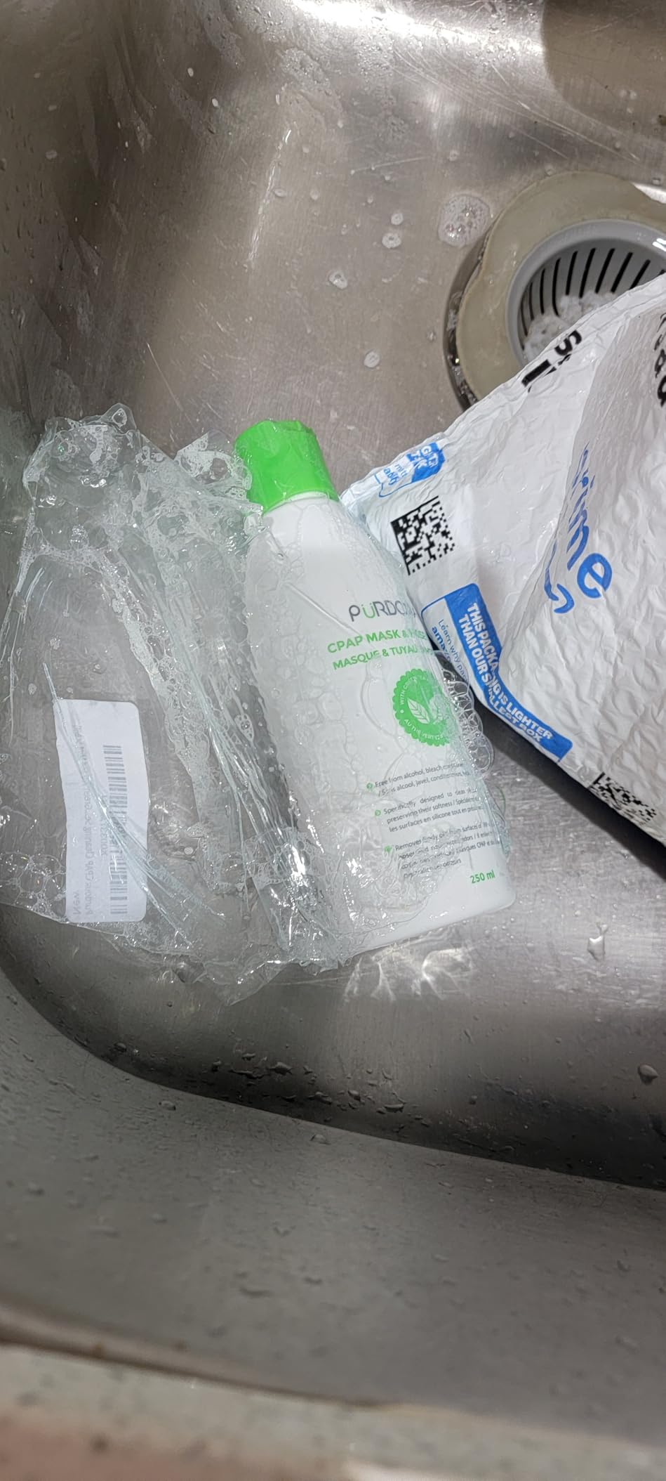 CPAP Mask & Hose Soap (Pack of 3 Bottles x 250mL) Green Tea Mint Scent customer photo 1