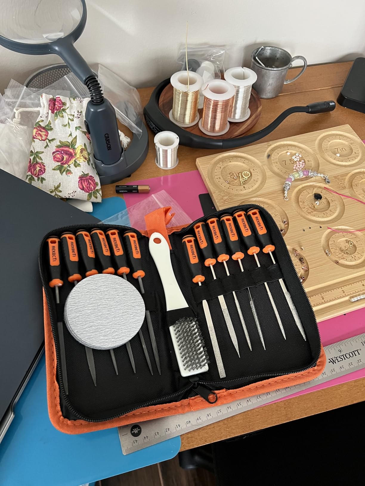 REXBETI 25Pcs Metal File Set, Tool Sharpening, Woodworking, Finishing File customer photo 2