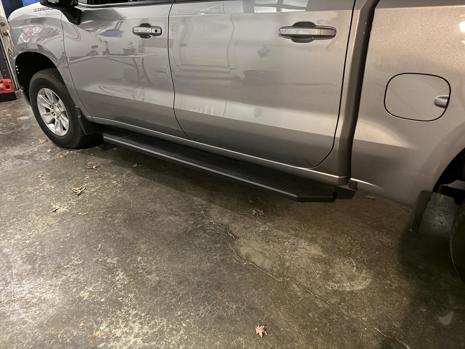 APS 6in (Black Stainless Steel Flat) Running Boards Compatible with Chevy Silverado GMC Sierra 1500 2019-2026 Crew Cab & 2500 HD 3500 HD 2020-2026 (Silverado 1500 LTD Sierra 1500 LD 2022) customer photo 2