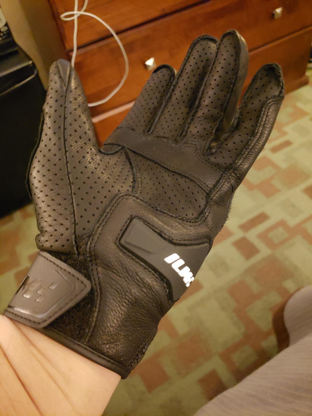 ILM Goatskin Leather Motorcycle Motorbike Riding Gloves DN01 Perforated customer photo 2