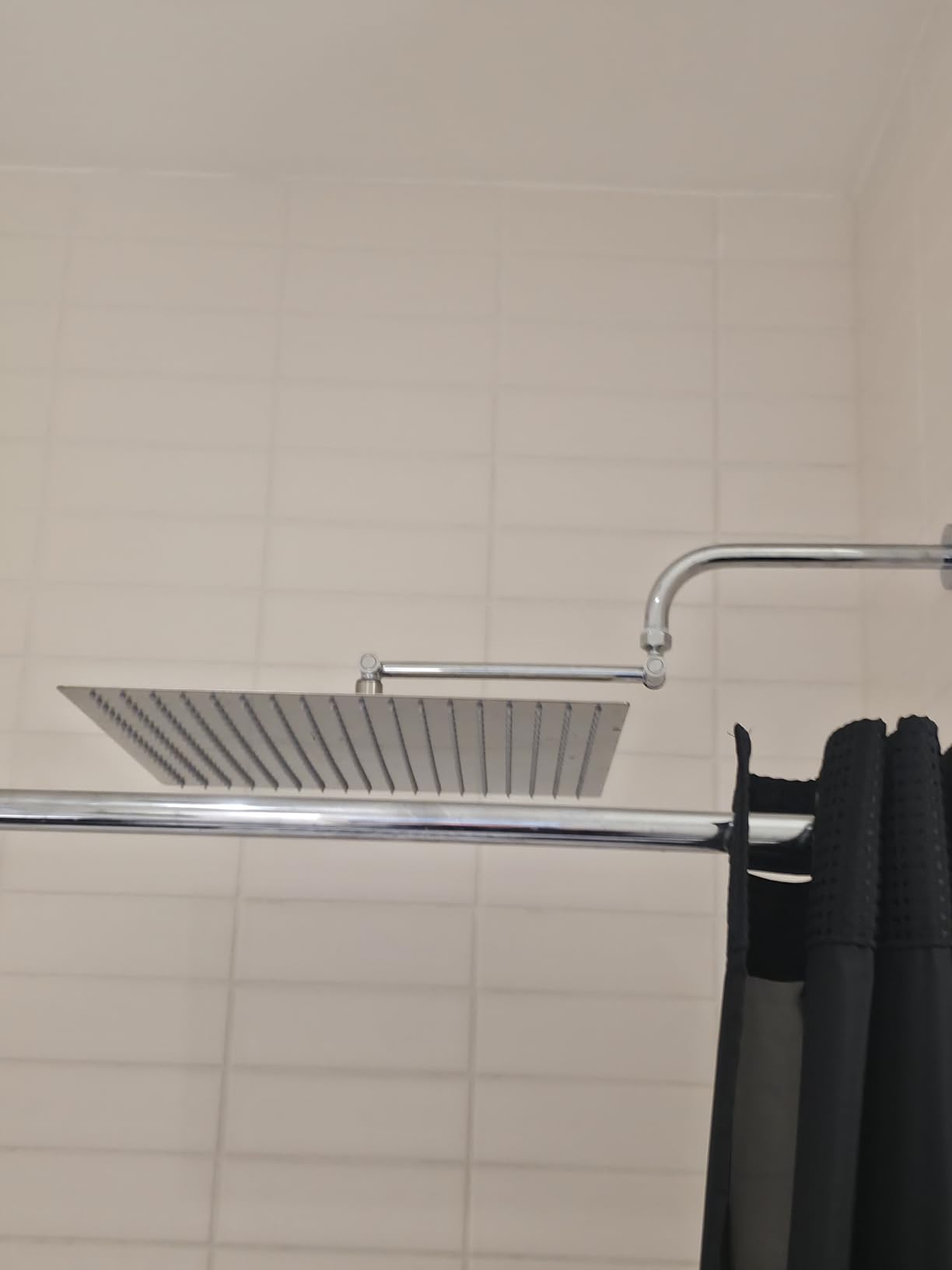 NearMoon Rain Shower Head, High Flow Stainless Steel Square Rainfall Shower, Waterfall Bath Shower Body Covering, Ceiling or Wall Mount (12 Inch, Chrome Finish) customer photo 2