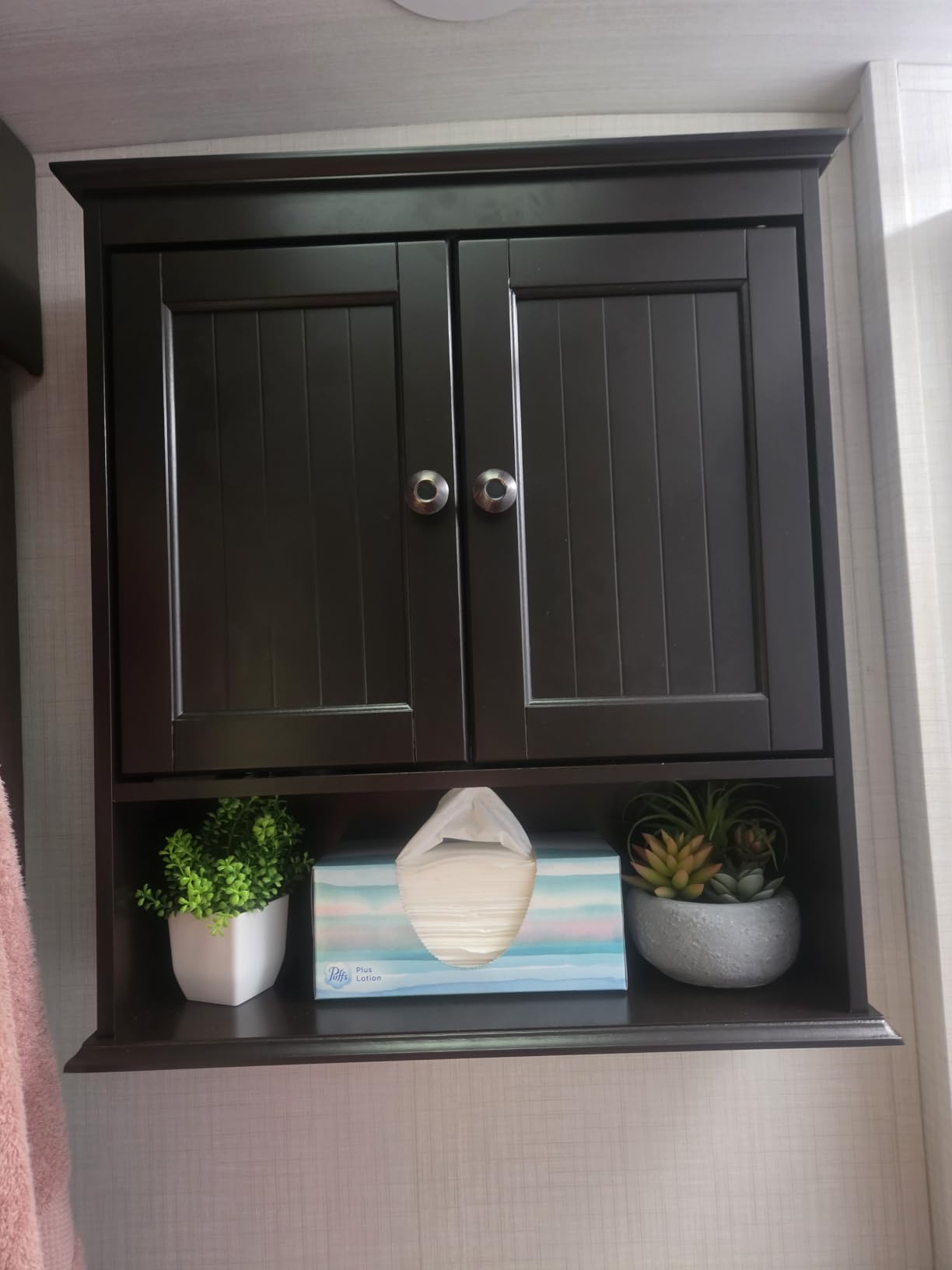 Spirich Bathroom Wall Cabinet with Beadboard Doors, White Medicine Cabinet customer photo 2