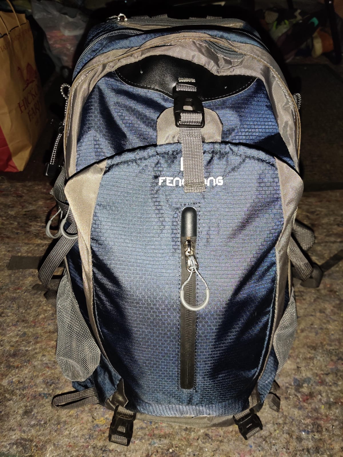 FENGDONG 40L Waterproof Lightweight Outdoor Daypack Hiking,Camping,Travel Backpack for Men Women Blue customer photo 1