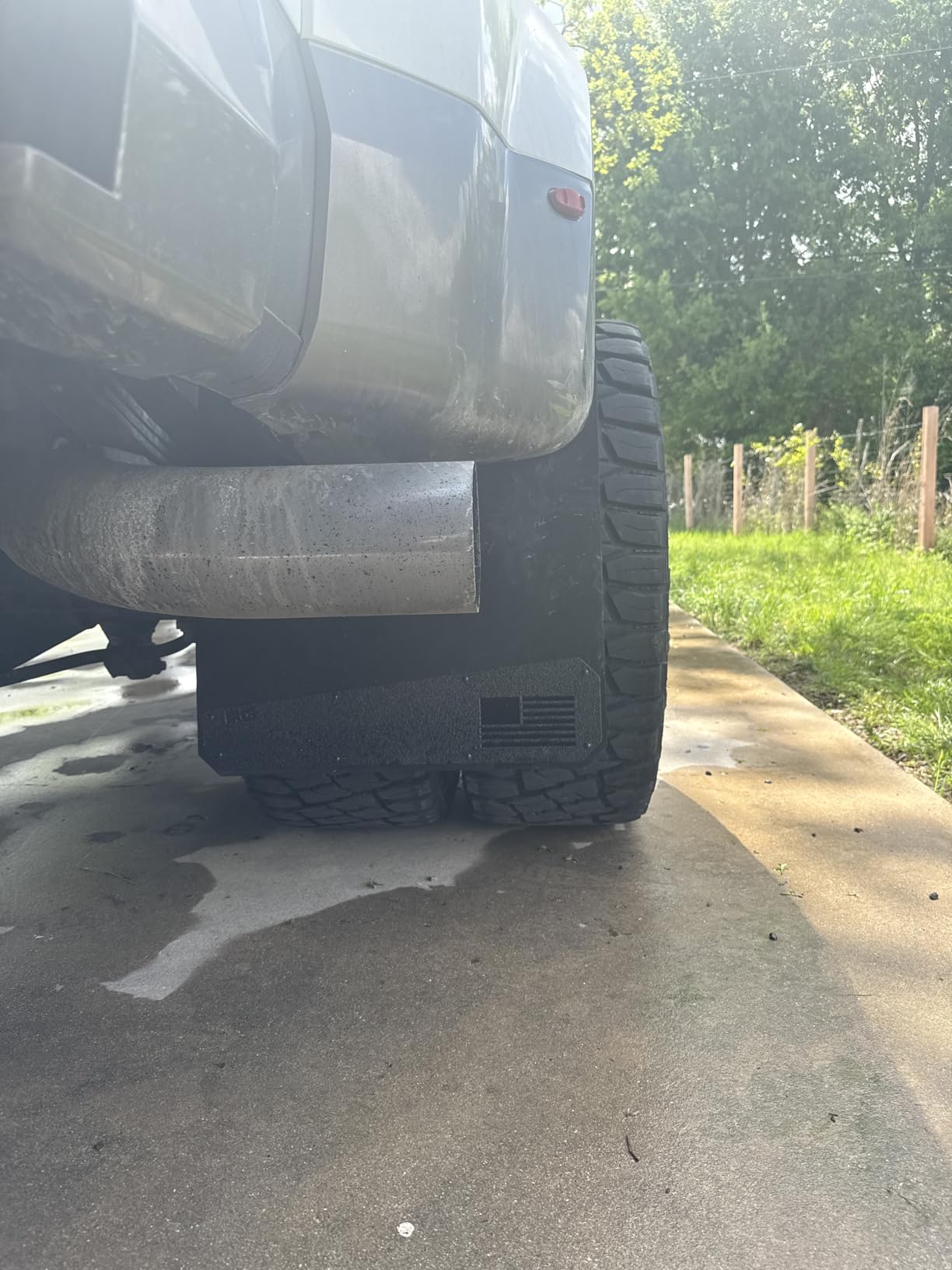 REK GEN ‘Merica Mud Flaps Dually - Heavy Duty Mud Flaps for Trucks and Dually Truck Accessories - Stainless Steel - Easy Install Splash Guard - Made in USA (White) customer photo 1