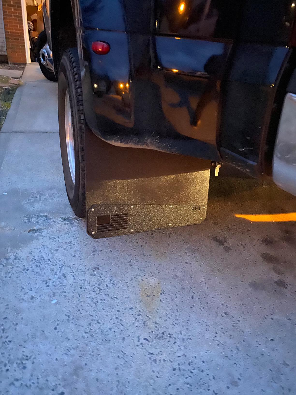 REK GEN ‘Merica Mud Flaps Dually - Heavy Duty Mud Flaps for Trucks and Dually Truck Accessories - Stainless Steel - Easy Install Splash Guard - Made in USA (White) customer photo 2