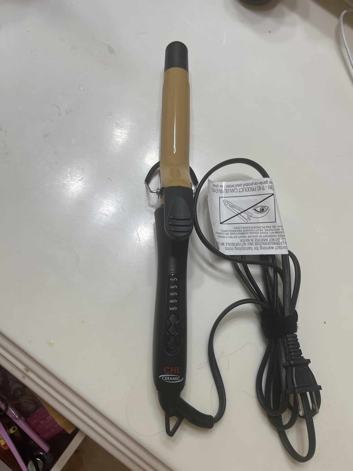 CHI Tourmaline Ceramic Curling Iron with Adjustable Temperature, 1″ Barrel customer photo 2