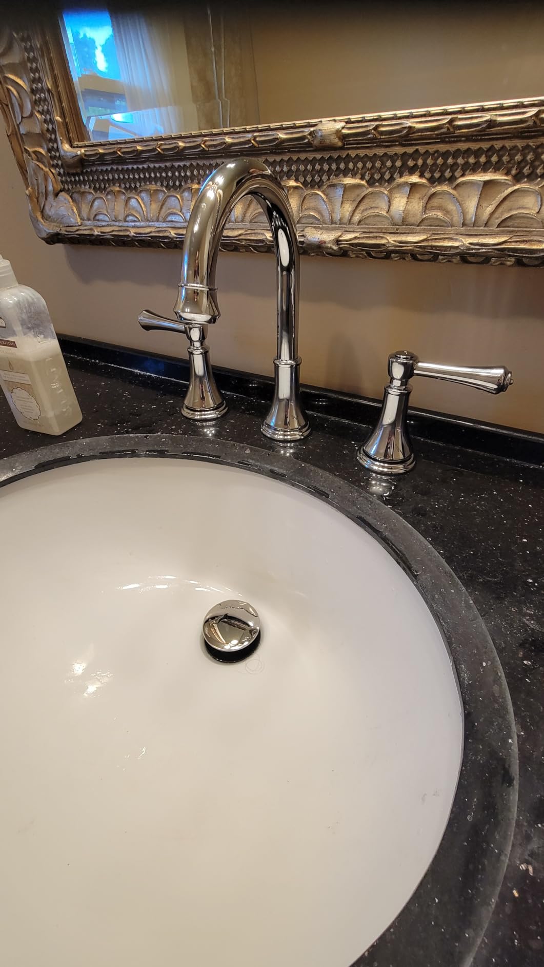 TimeArrow Matte Black Widespread Bathroom Faucet 3 Holes with Pop-Up Drain customer photo 2