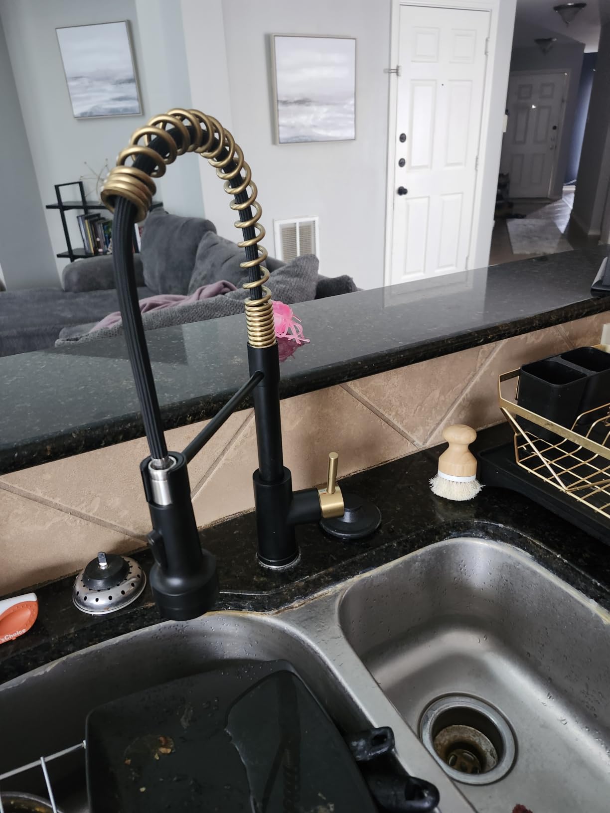 GIMILI Black Kitchen Faucet with Pull Down Sprayer customer photo 2