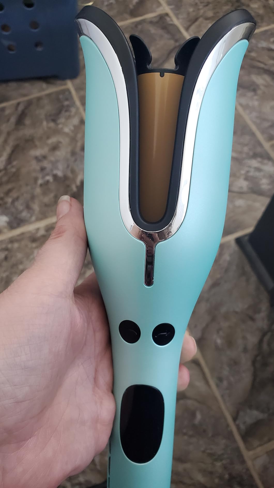 CHI Spin N Curl 1″ Ceramic Rotating Curling Iron, Adjustable Preset Heat Settings for All Hair Types, Salon-Quality Curls & Waves, Auto Shut-Off, Tangle Protection, Rose Gold customer photo 2