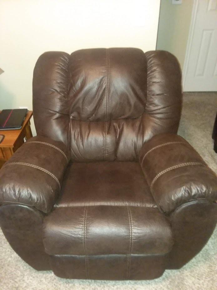 Signature Design by Ashley McGann Brown Rocker Recliner Chair, Walnut customer photo 2