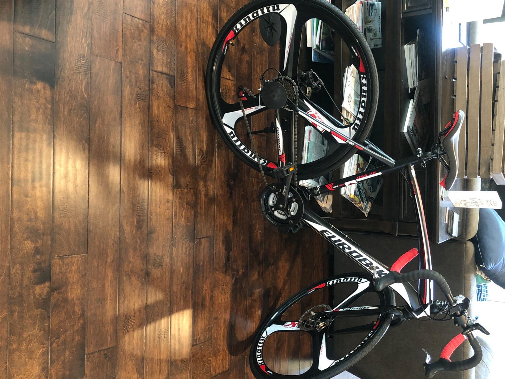 EUROBIKE Road Bike TSM XC550 Bike 21 Speed Dual Disc Brake 54CM 3-Spoke Wheels Bicycle…… customer photo 1