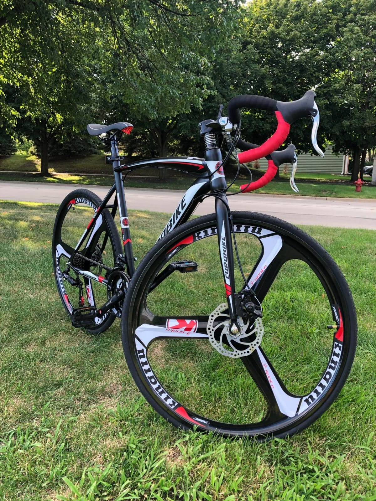 EUROBIKE Road Bike TSM XC550 Bike 21 Speed Dual Disc Brake 54CM 3-Spoke Wheels Bicycle…… customer photo 2