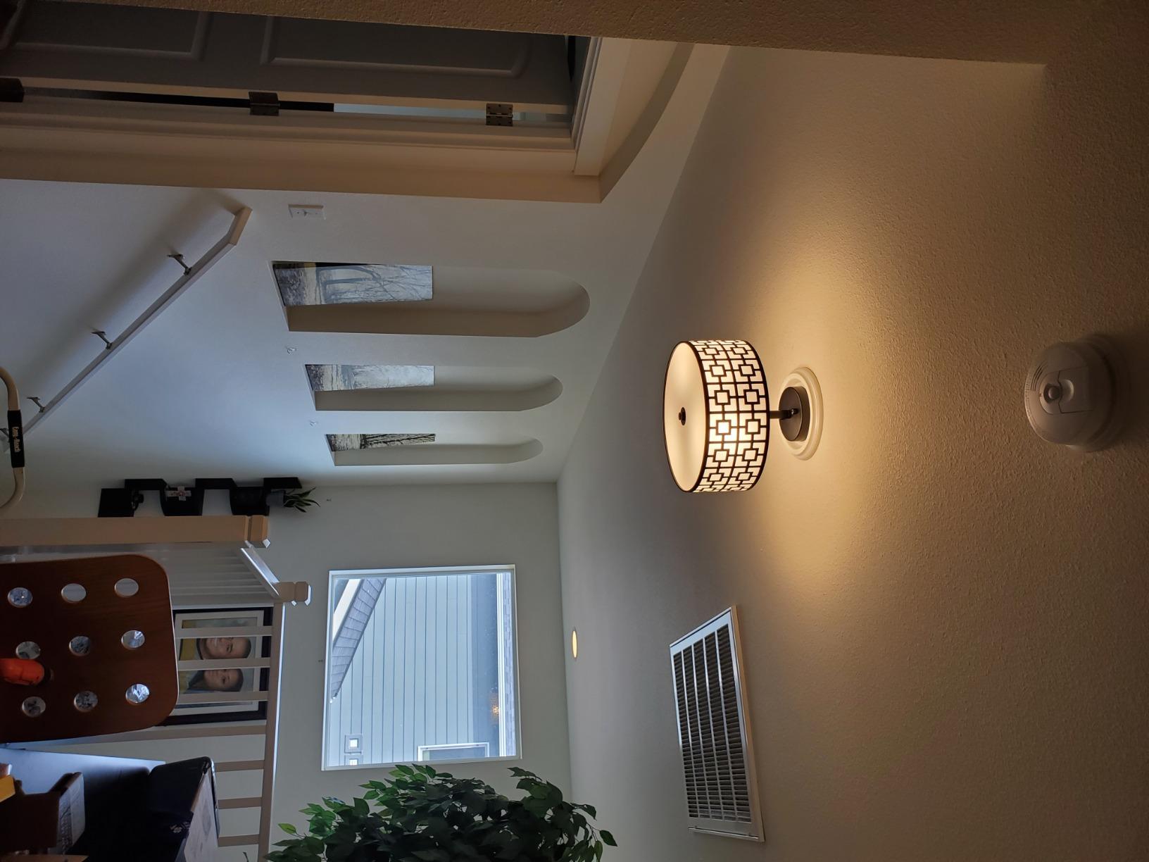 DLLT Flush Mount Ceiling Light: Modern 3-Light Semi Flush Mount Ceiling Light Fixture - Drum Kitchen Lighting Fixture for Dining Room - Black Bedroom Ceiling Lamp with Double Shade customer photo 2