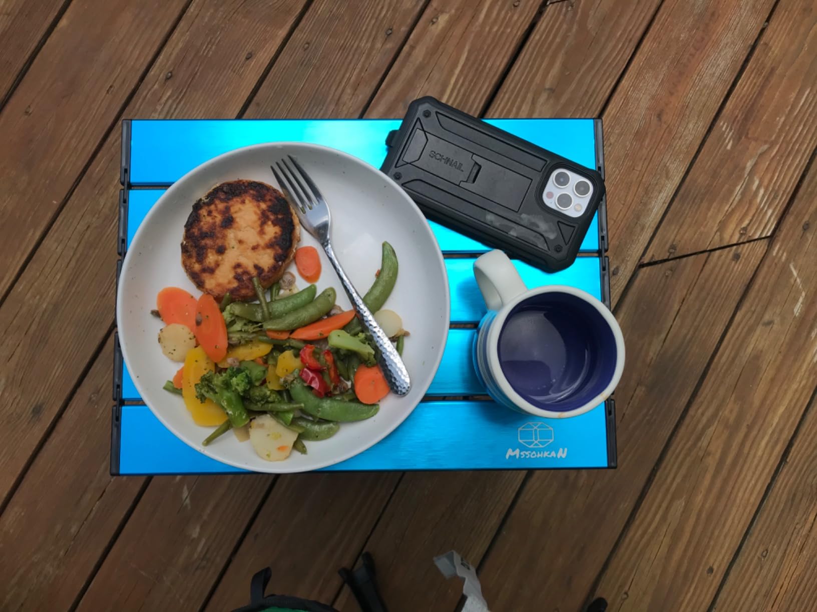 MSSOHKAN Camping Table Folding Portable Camp Side Table Aluminum Lightweight Carry Bag Beach Outdoor Hiking Picnics BBQ Cooking Dining Kitchen customer photo 1
