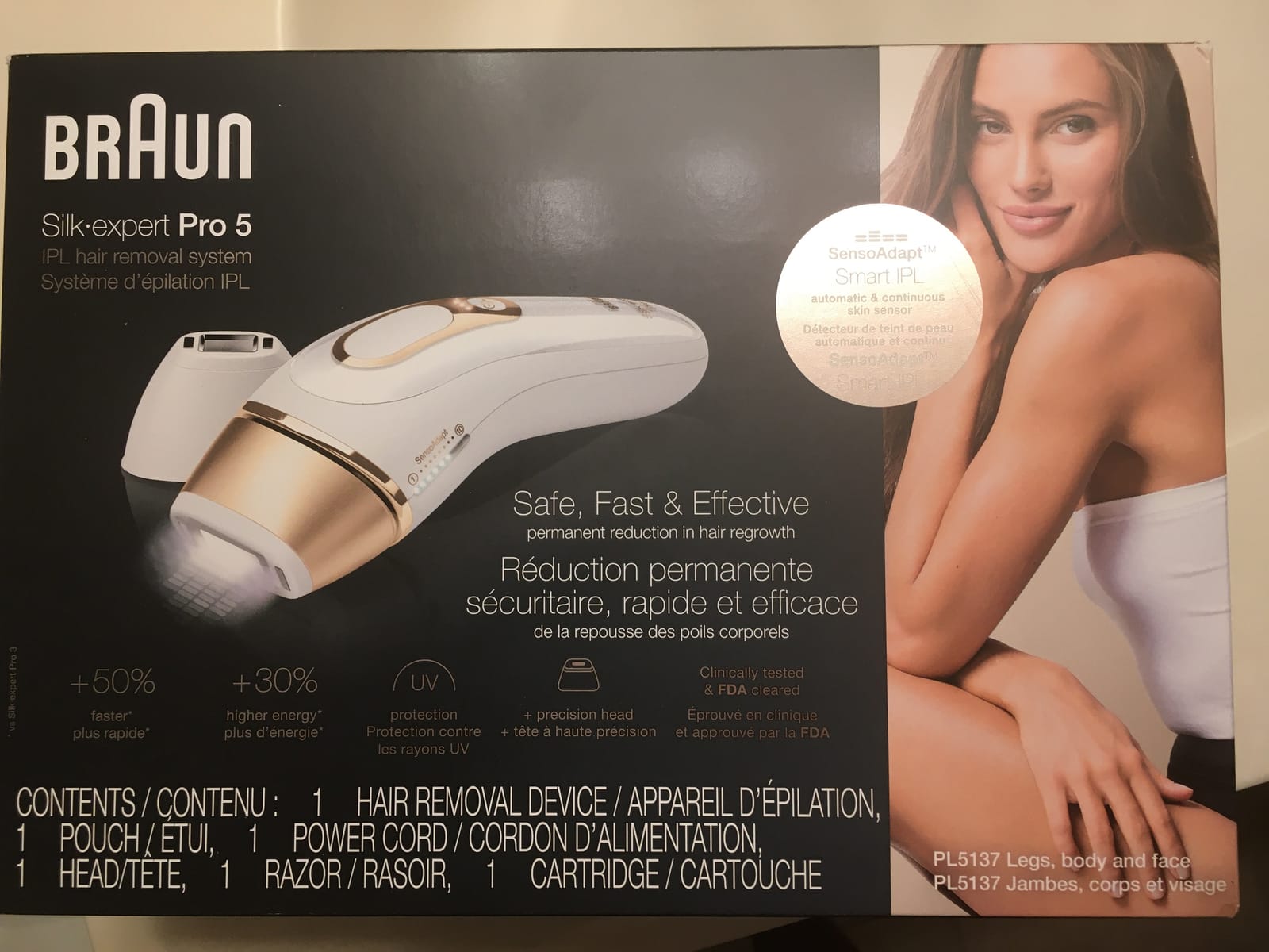 Braun IPL, Silk·Expert Pro 5, IPL Hair Removal for Women and Men, Permanent Laser Hair Reduction At-Home, 2 Heads, Pouch, IPL5137 customer photo 1