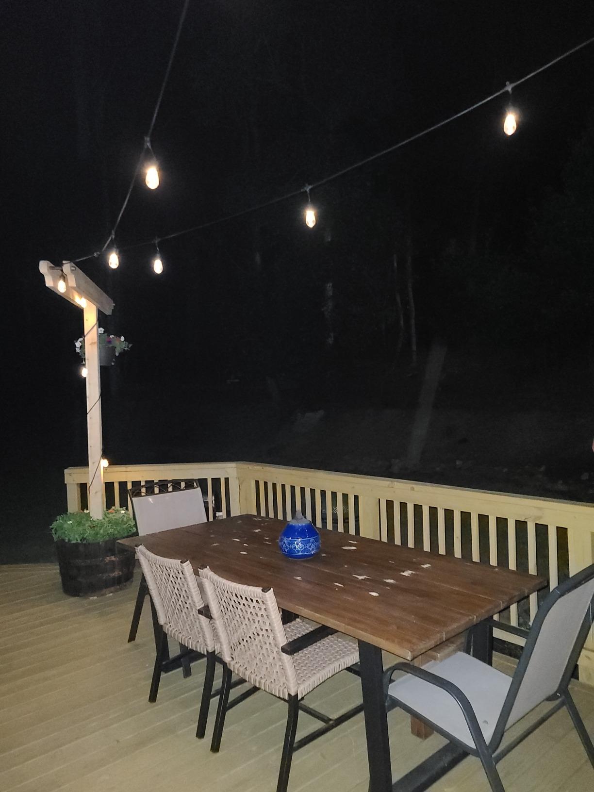 Mlambert 48FT Outdoor Patio RGB Cafe String Lights with Remote, Black customer photo 2