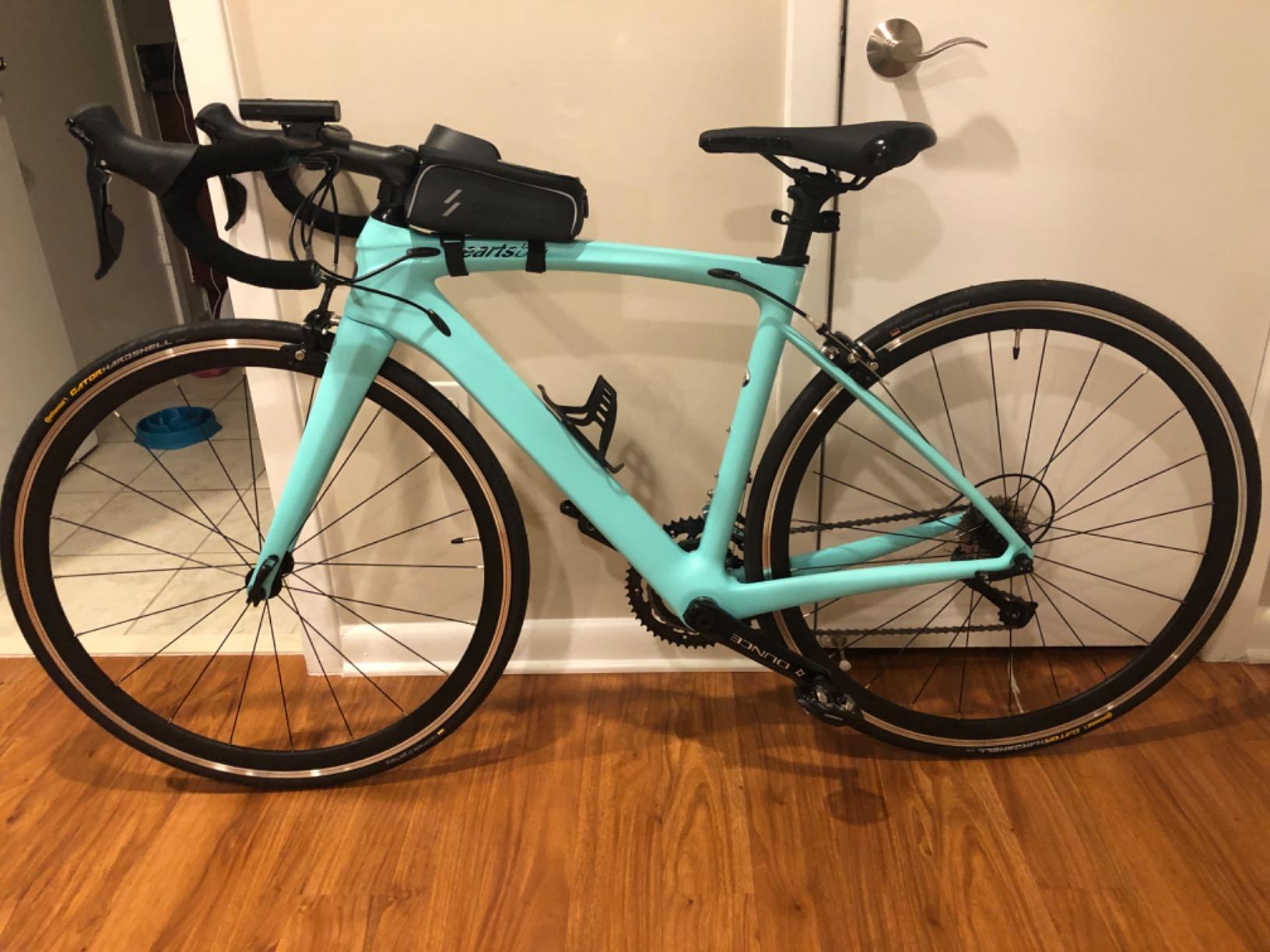 Carbon Road Bike Model H 18.7 lb – Custom Bike Club Logo Carbon Fiber Frame Road Bike with Shimano Tiagra 20 speeds customer photo 2