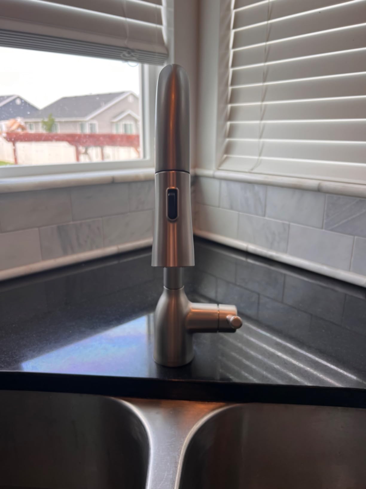 Moen Adler Spot Resist Stainless One-Handle High Arc Pulldown Kitchen Faucet with Power Clean, 87233SRS customer photo 2