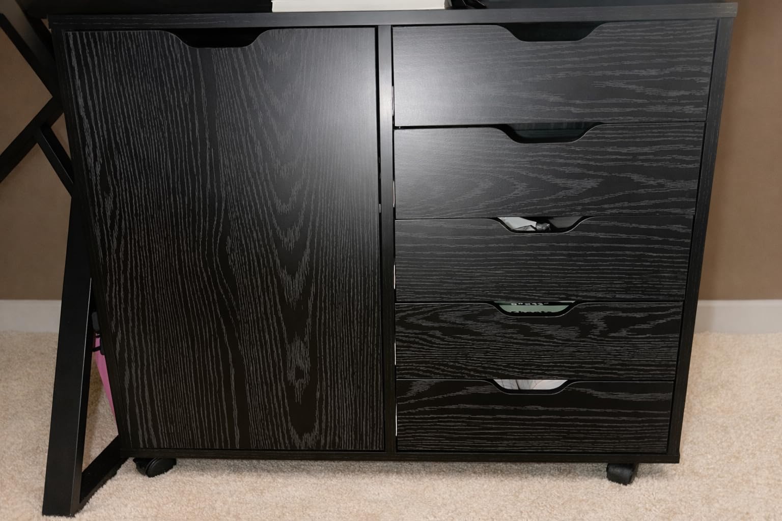 DEVAISE 5-Drawer Wood Drawer Cabinet, Office Storage Cabinet, White customer photo 1