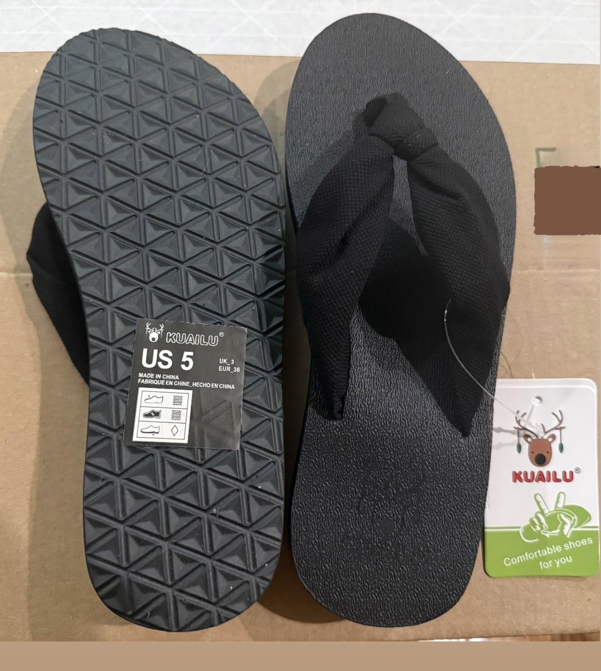 KuaiLu Flip Flops for Women with Arch Support Summer Beach Thong Sandals customer photo 2