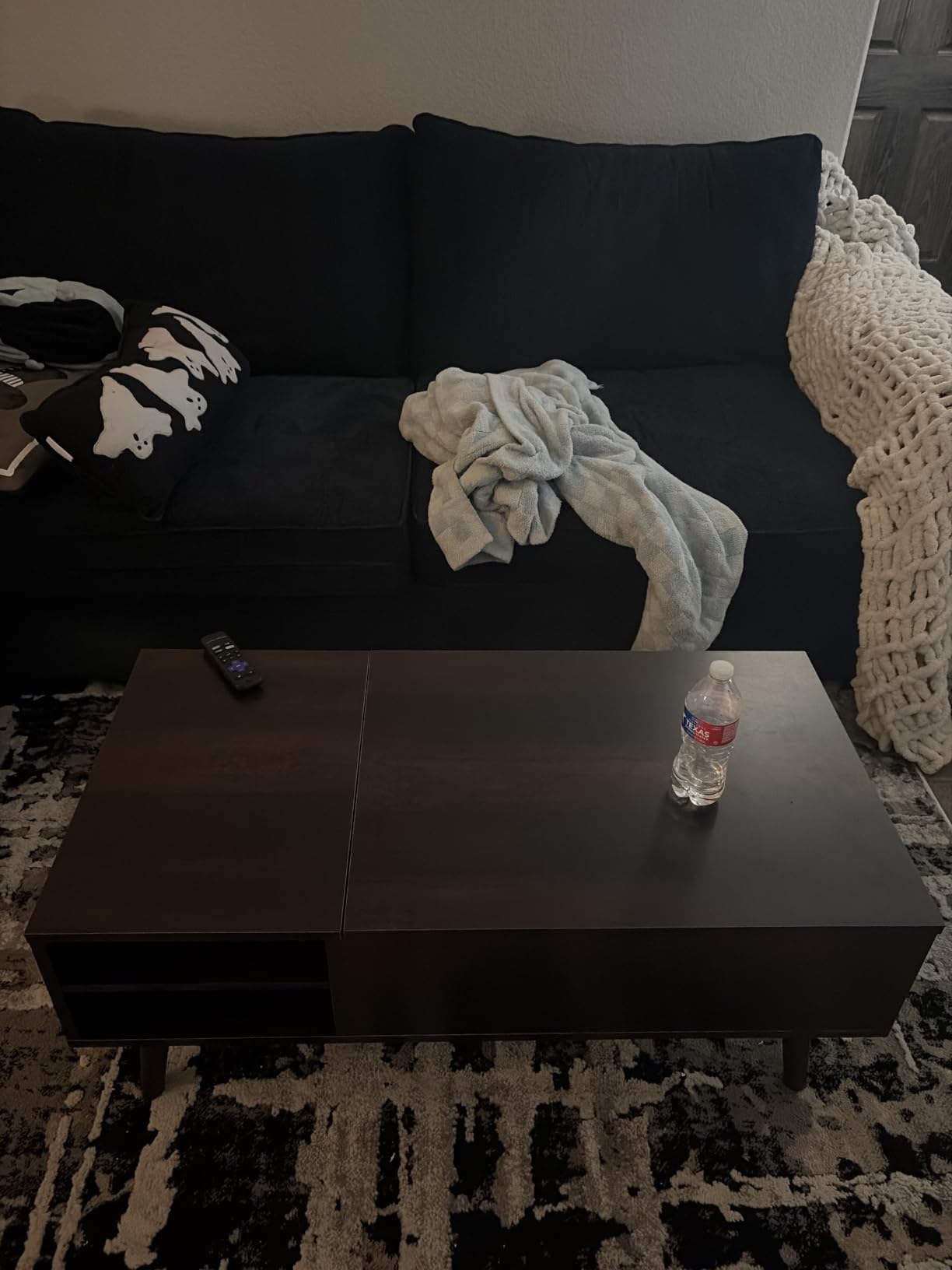WLIVE Lift Top Coffee Table with Hidden Storage, Adjustable Shelf, Brown customer photo 2