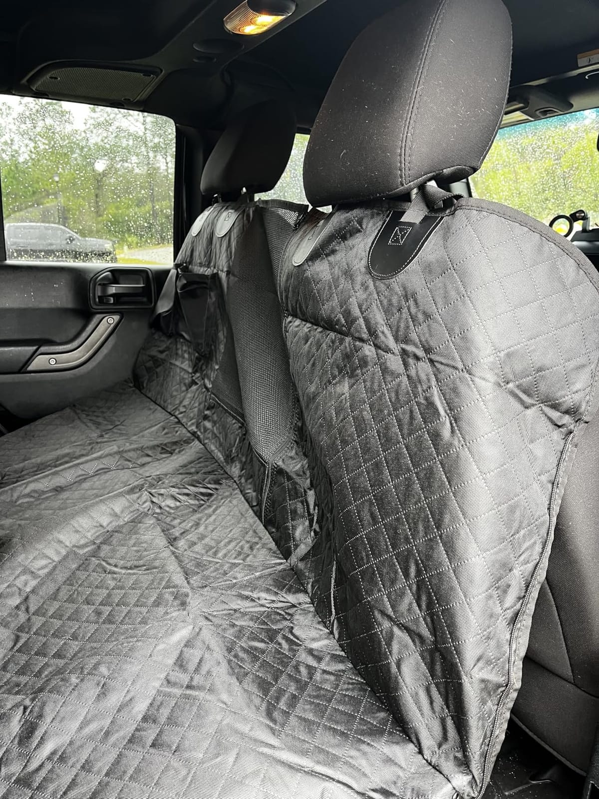 Vailge Dog Car Seat Cover for Back Seat, 100% Waterproof Back Seat Pet Cover for Dogs with Mesh Window, Scratch Prevent Antinslip Dog Hammock for Car customer photo 1