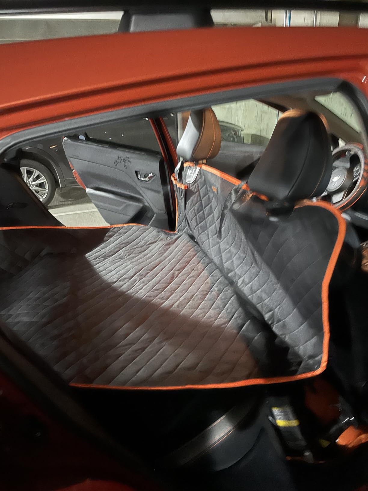 Cargo Liner for Dogs Waterproof Pet Cargo Covers for SUV with Bumper Flap Protection Heavy Duty Nonslip Dog Trunk Cargo Protector Washable Dog Seat Cover for Universal and Large Size SUVs customer photo 1