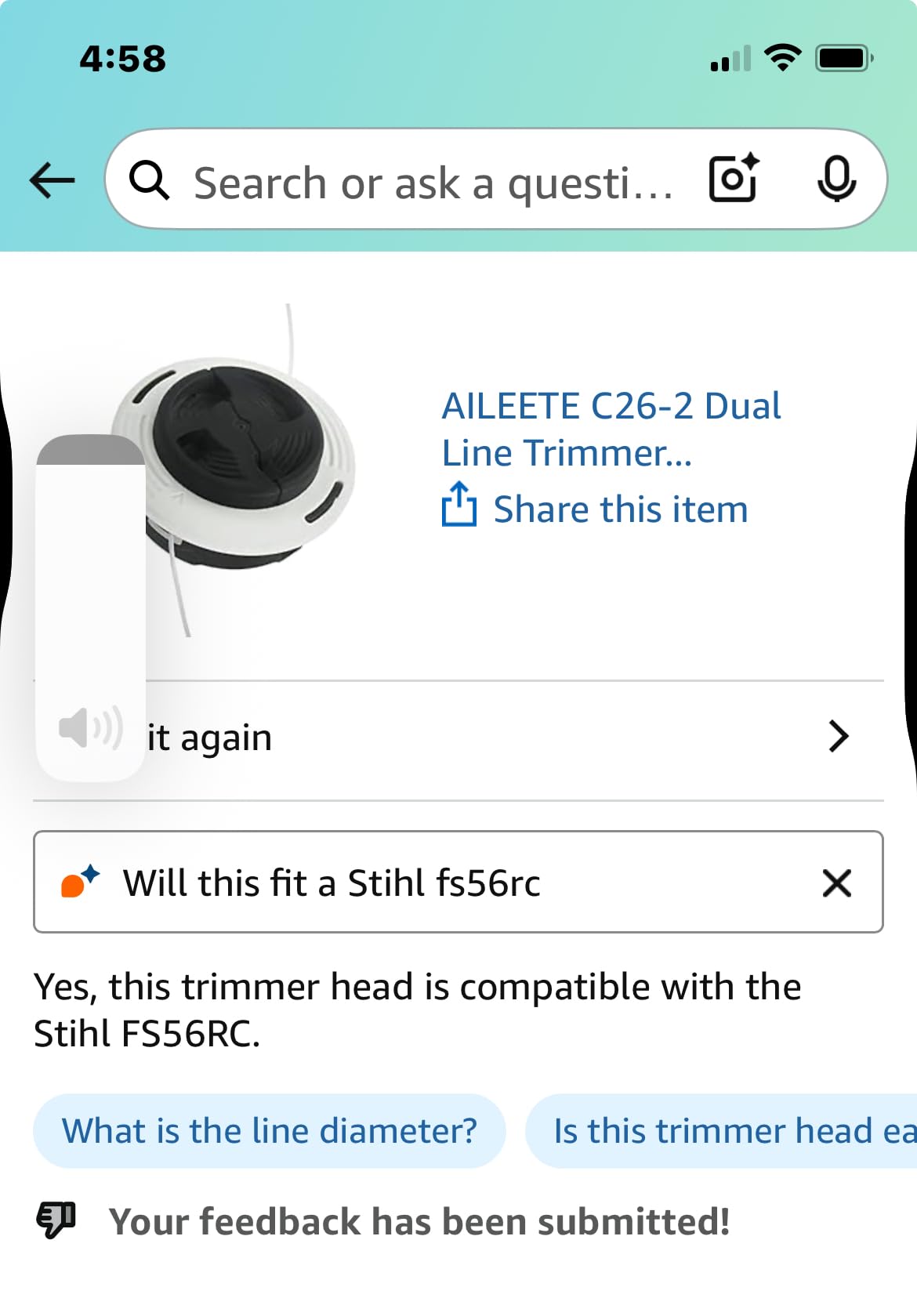 C26-2 Dual Line Trimmer Head 4002 710 2169 for Stihl FS55 FS55R FS56 FS56RC FS70 FS70R FS80 FS85 FS90 FS90R FS91 FS94 FS110 FS120 FS130 FS131 FS131R FS240 FS250 Brushucutters customer photo 1