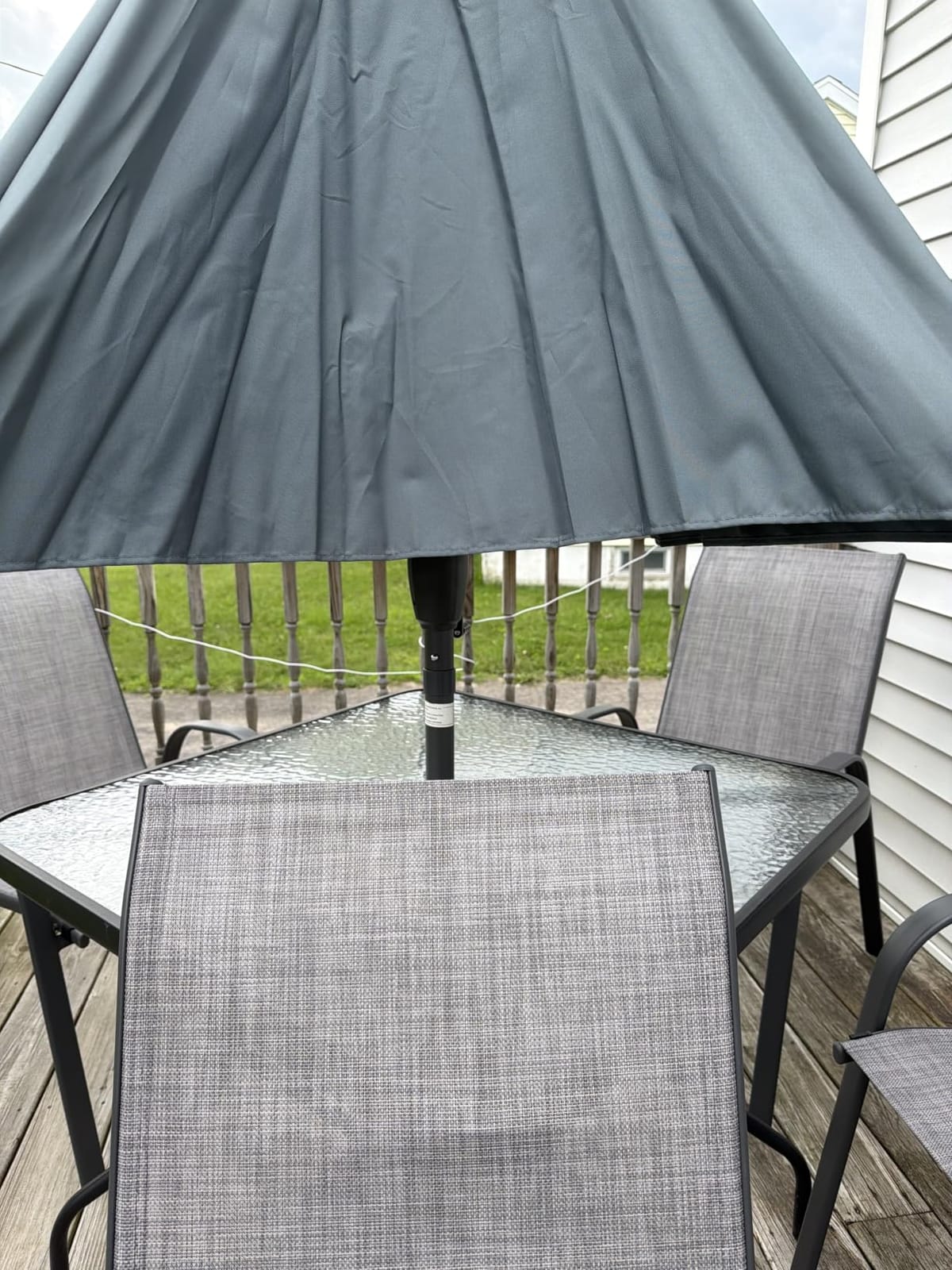 Best Choice Products 7.5ft Heavy-Duty Round Outdoor Market Table Patio Umbrella w/Steel Pole, Push Button Tilt, Easy Crank Lift - Navy Blue customer photo 1