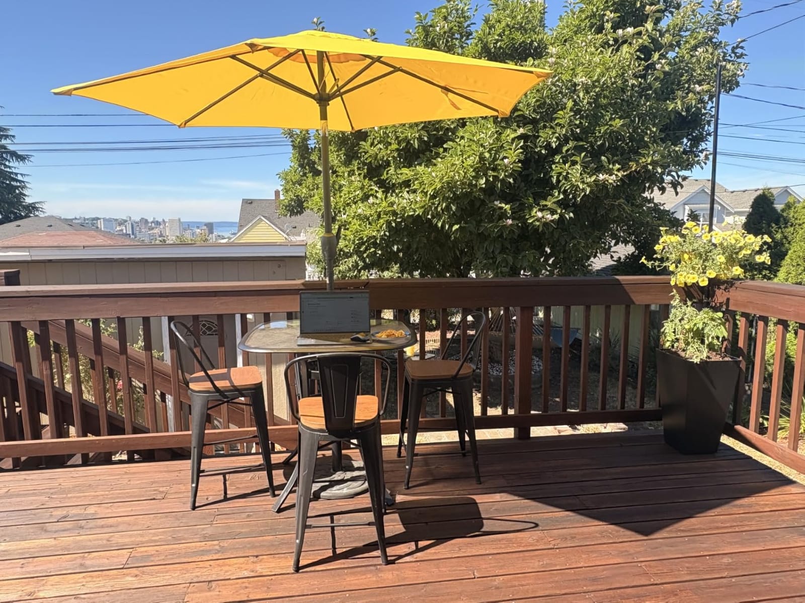 Best Choice Products 7.5ft Heavy-Duty Round Outdoor Market Table Patio Umbrella w/Steel Pole, Push Button Tilt, Easy Crank Lift - Navy Blue customer photo 2