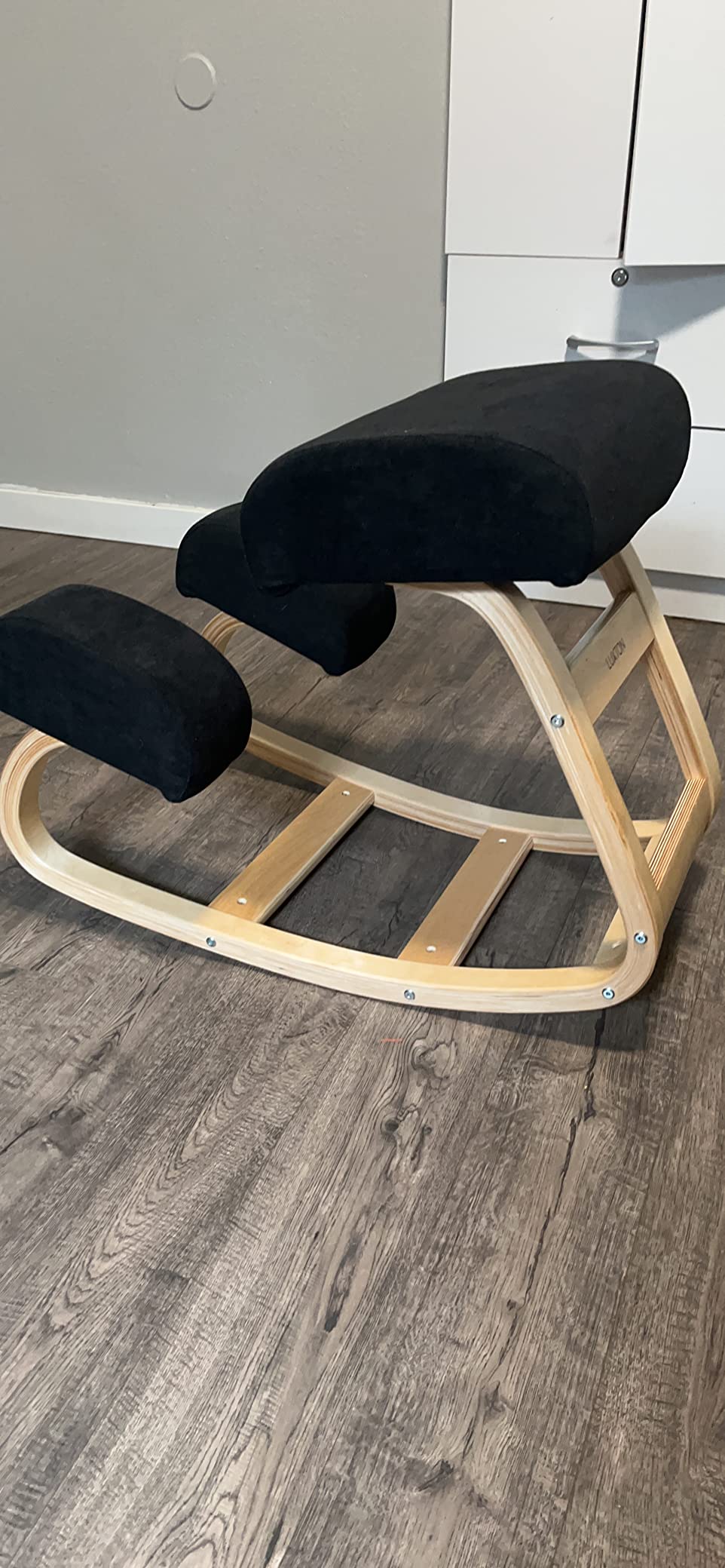 Ergonomic Kneeling Chair with Extra Padding - Posture Support Comfortable Desk Chair - Angled Rocking Stool & Balancing Seat - Natural Relief for Neck or Back Pain (with Extra Padding) customer photo 1