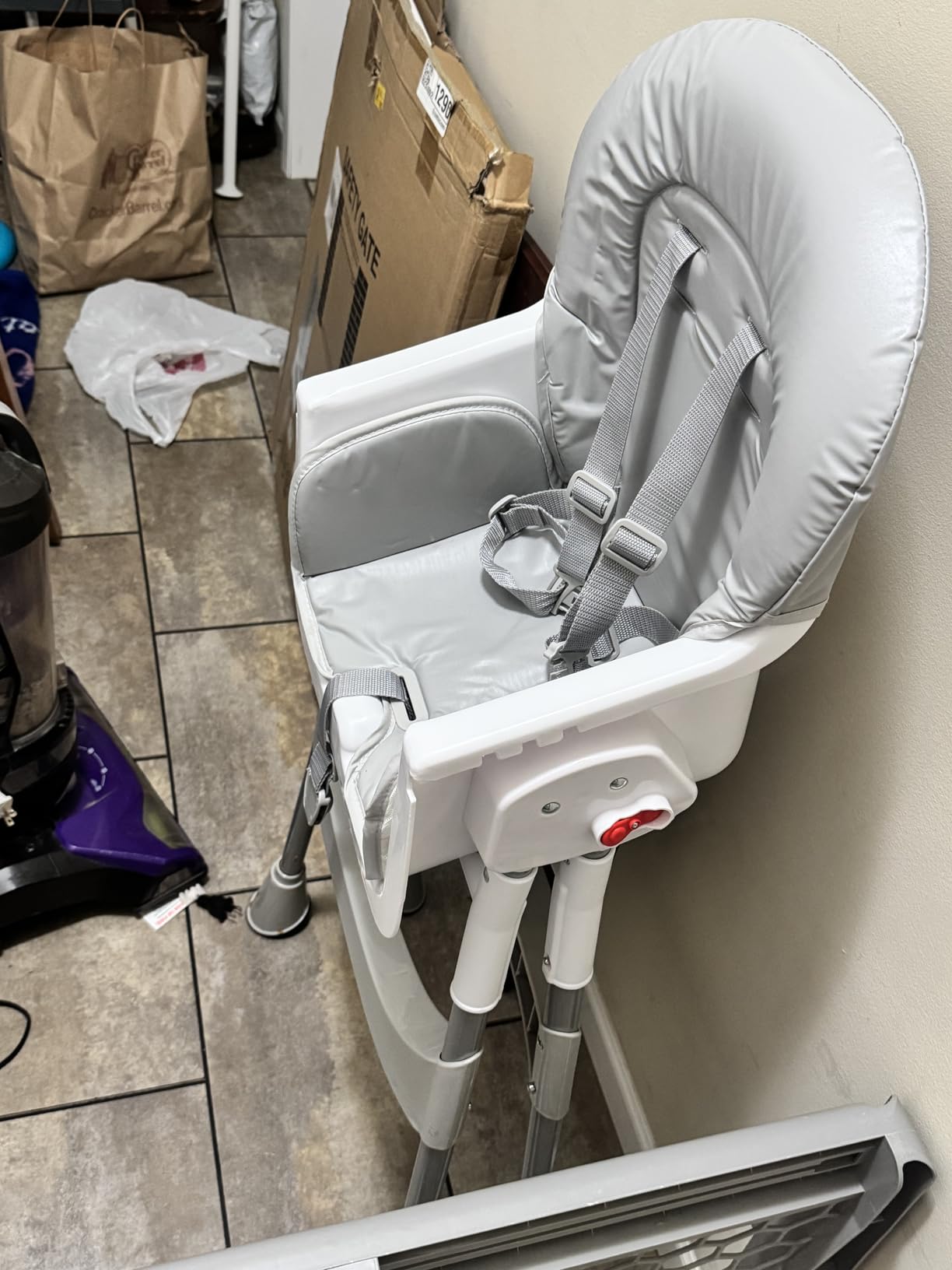 Dream On Me TableTalk 2-in-1 Convertible High Chair, 5-Point Harness, Gray customer photo 2