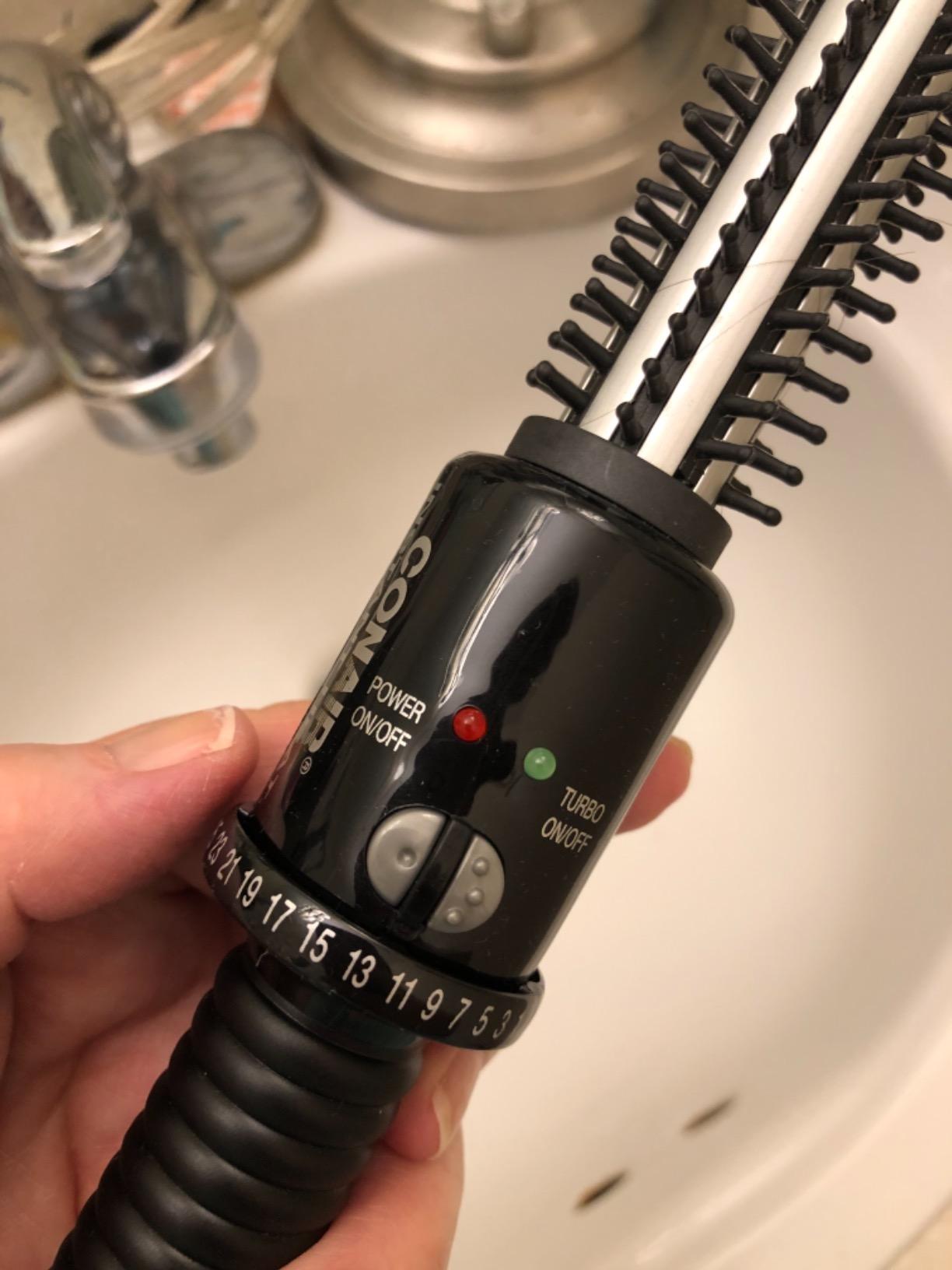 Conair Curling Iron Brush for Short Hair, Nylon Bristles, ¾-in Barrel customer photo 2
