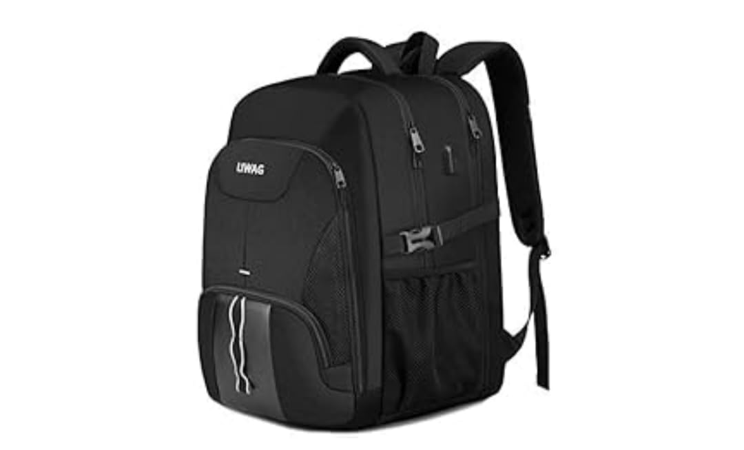 Extra Large Backpack for Men 50L,Water Resistant 17.3 inch Travel Laptop Backpack with USB Charging Port,TSA Friendly Big Business Anti Theft Computer Bag Work College School Bookbags Gifts,Black customer photo 2
