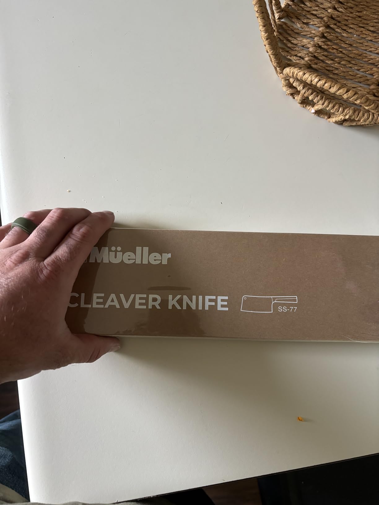 Mueller 7-Inch Meat Cleaver Butcher Knife, German High Carbon Steel customer photo 1