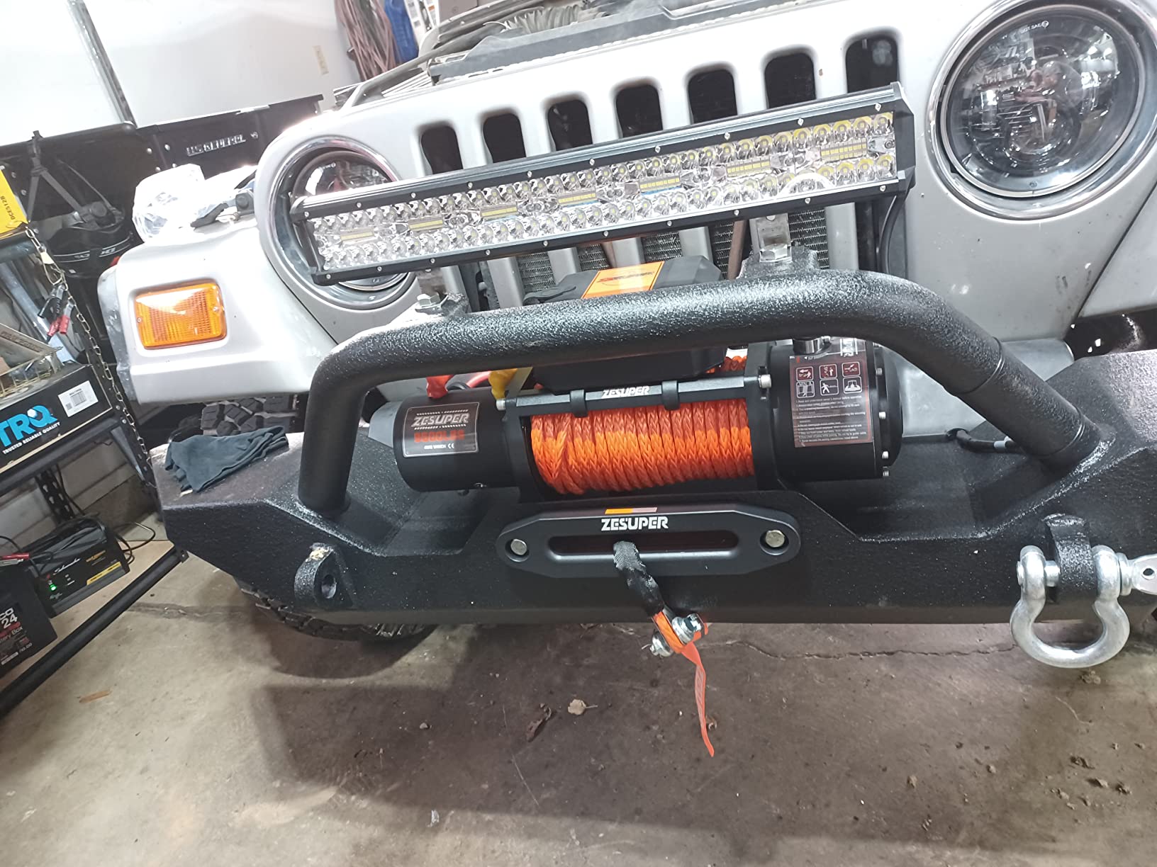 ZESUPER 9500 lb Electric Winch 12V Waterproof IP68 Heavy Duty Trailer Winch customer photo 1