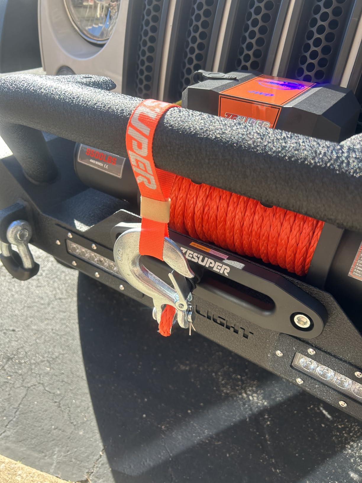 ZESUPER 9500 lb Electric Winch 12V Waterproof IP68 Heavy Duty Trailer Winch customer photo 2