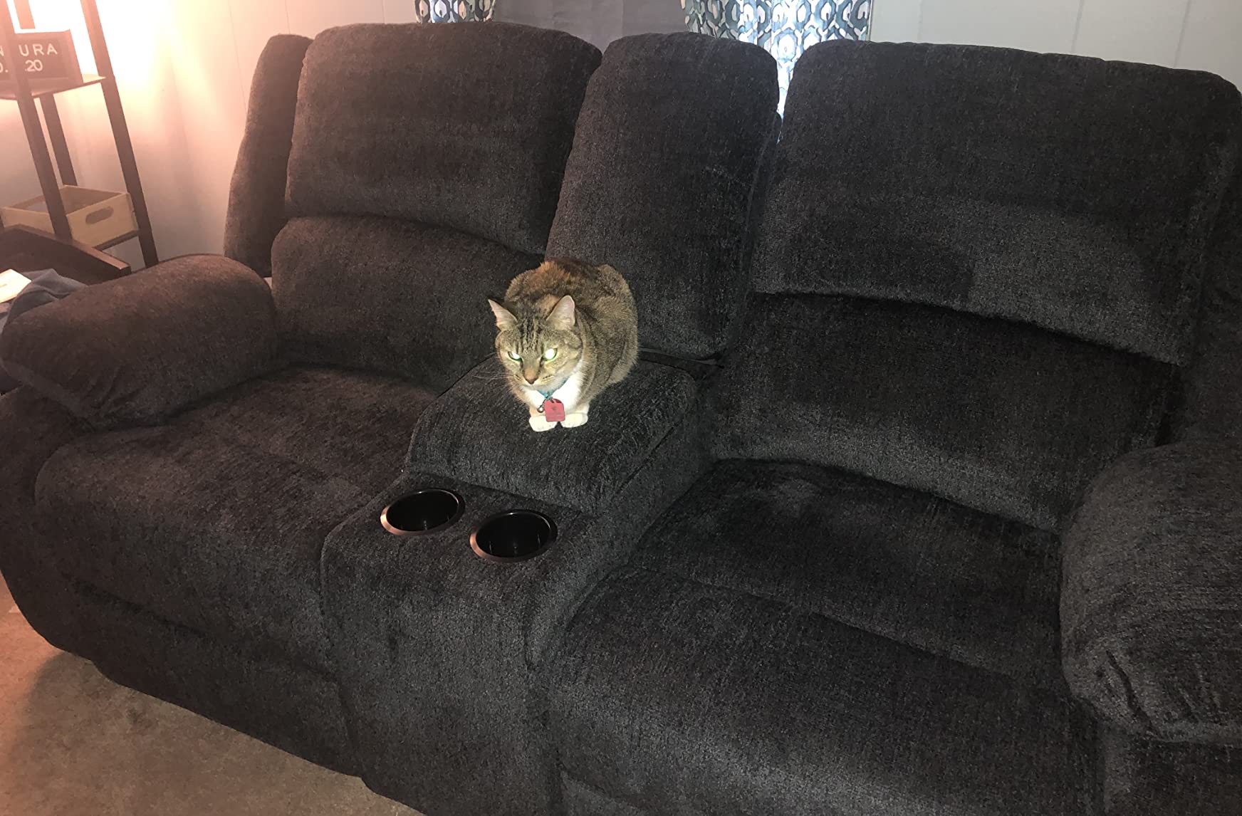 Signature Design by Ashley Power Reclining Sofa, 3-Seater Couch, Draycoll customer photo 2
