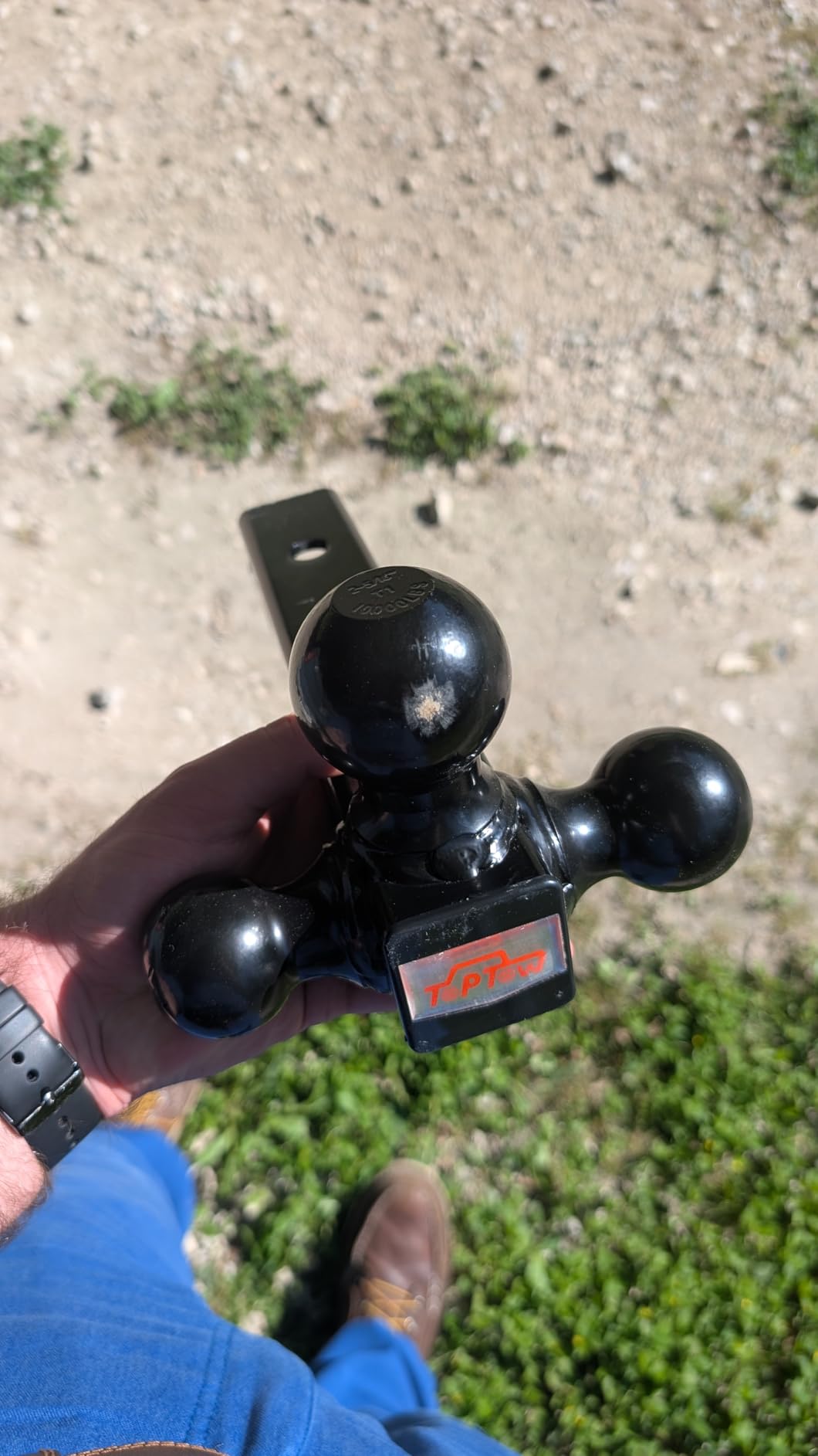 TOPTOW Trailer Hitch Tri-Ball Hitch Ball Mount with 1-7/8