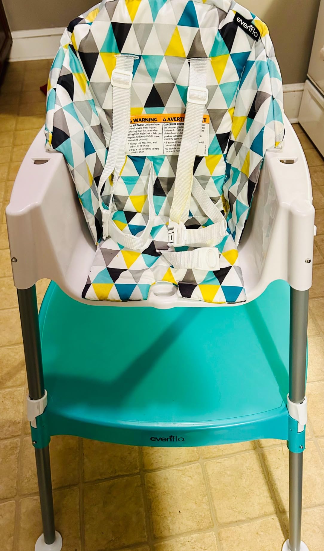 Evenflo Eat and Grow 4-in-1 Convertible High Chair (Pop Star White) customer photo 1