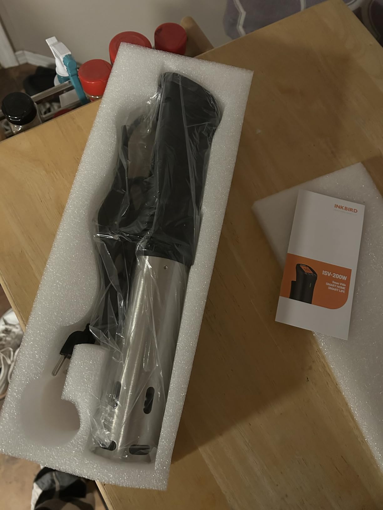 INKBIRD 2.4G Wifi Sous Vide Cooker ISV-200W 1000W Sous Vide w/APP Recipes,Remote Control Immersion Circulator with Free APP, Timer Alarm Mobile Notification 3D Water Fast Heating, Ultra-Quiet customer photo 1