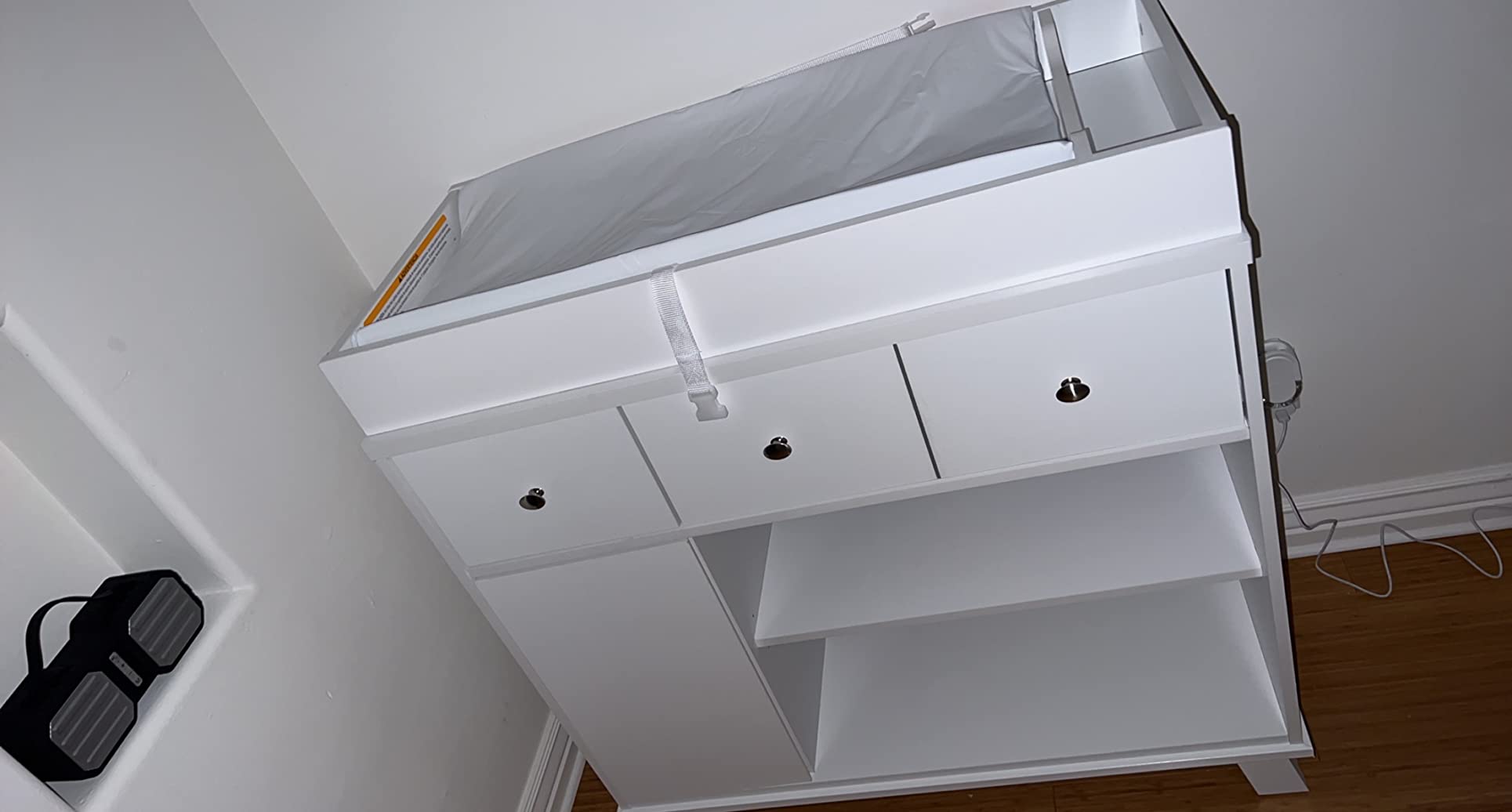 Storkcraft Modern Nursery Changing Table Dresser, White/Vintage Driftwood customer photo 1