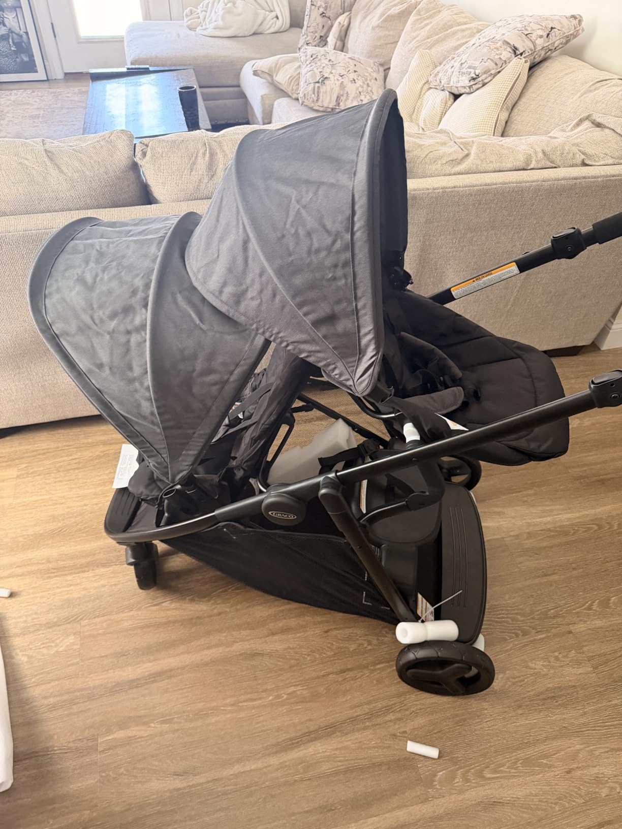 Graco Ready2Grow 2.0 Double Stroller, Twin Baby Stroller Features Bench Seat and Standing Platform Options, Compact Fold Perfect for Baby Travel, Rafa customer photo 2