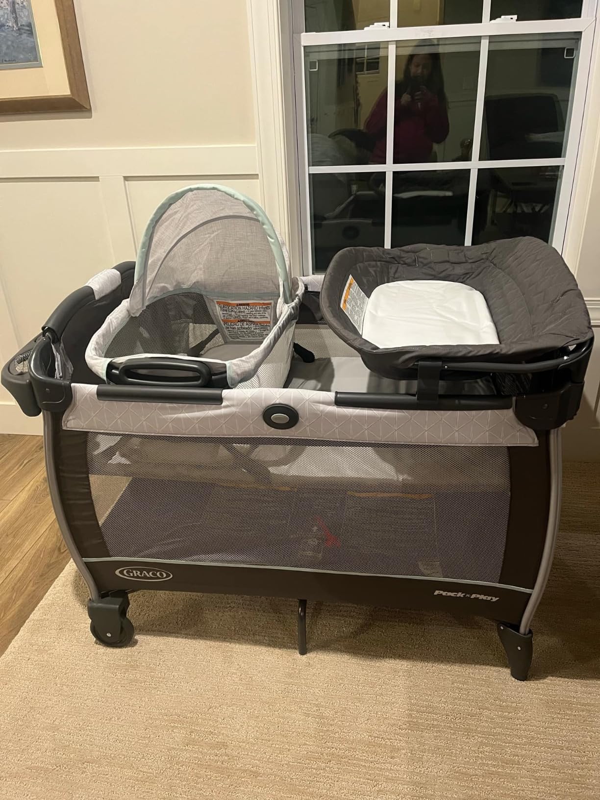 Graco Pack 'n Play Close2Baby Bassinet Playard Features Portable Bassinet Diaper Changer and More, Derby customer photo 2