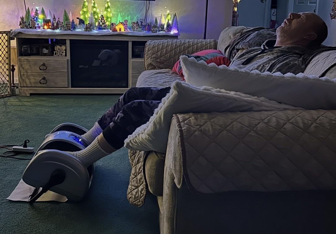 Best Choice Products Shiatsu Foot Massager with Heat for Plantar Fasciitis & Neuropathy, Kneading Foot & Calf Massager with Remote, 360° Adjustable Handle, Rolling & Compression Massage - Gray customer photo 2