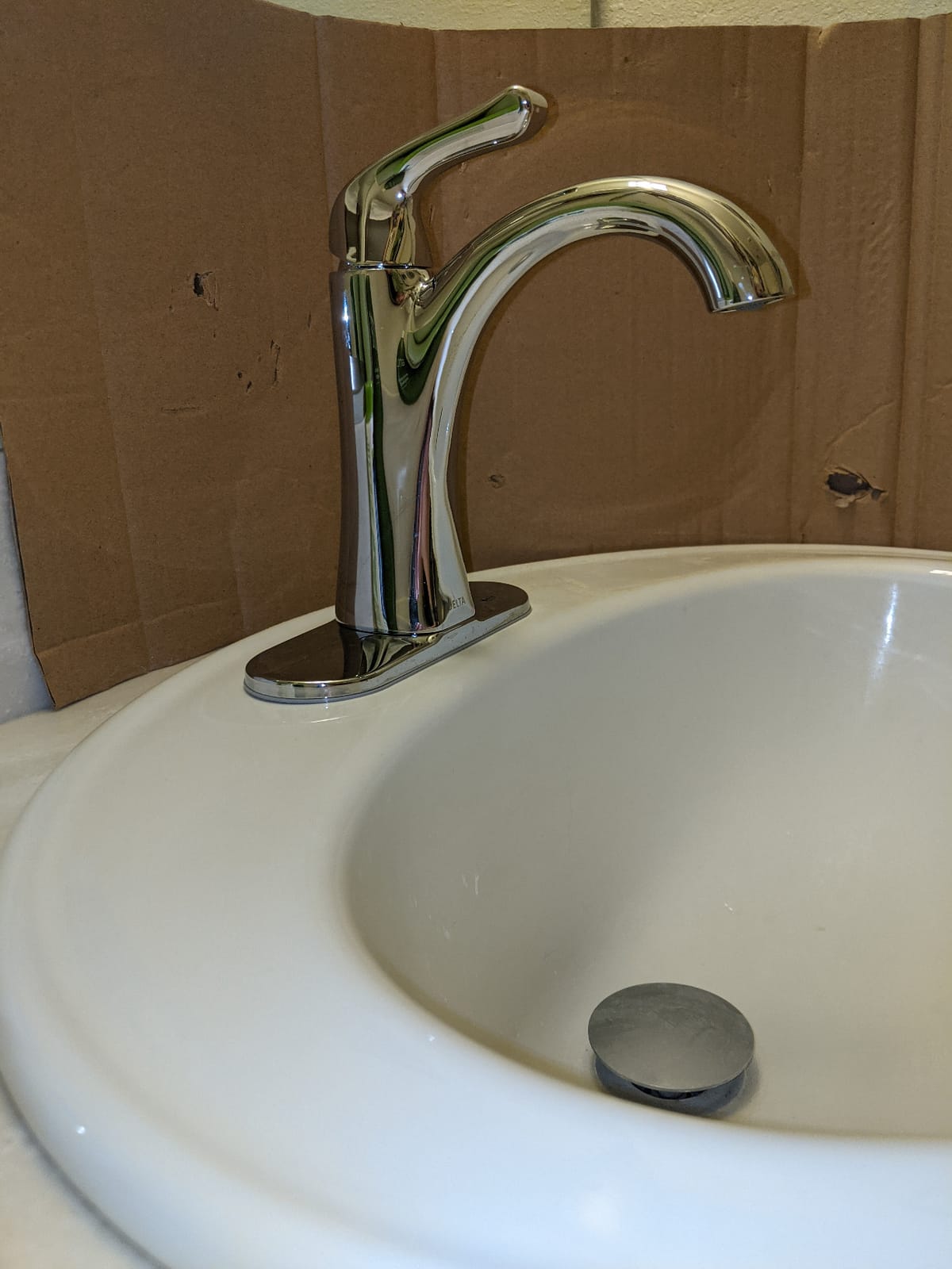Delta Arvo Brushed Nickel Bathroom Faucet 1 Hole, Single Hole Bathroom Sink Faucet for Vanity, Push-Pop Drain Assembly, Spotshield Stainless 15840LF-SP customer photo 2