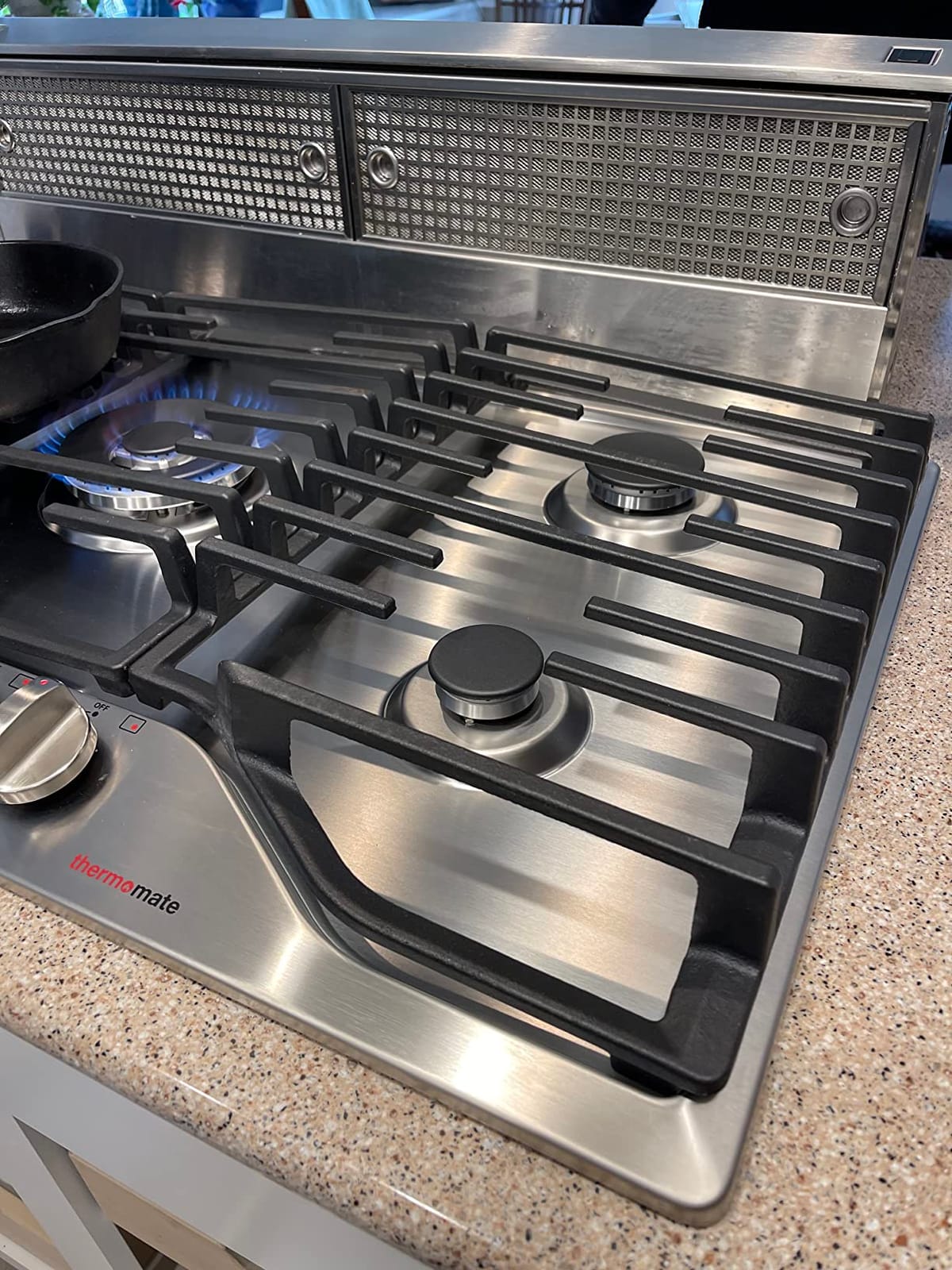 ThermoMate Heavy 36 Inch Gas Cooktop with 5 Italy Sabaf Power Burners, Built In Stove Top of 304 Stainless Steel, Gas Hob NG/LPG Convertible, Cooker with Thermocouple Protection CSA Certified customer photo 2