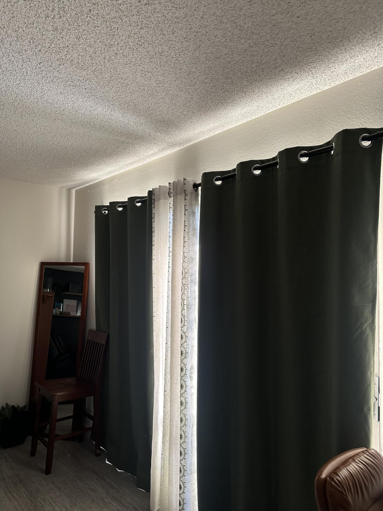 MIULEE 100% Blackout Linen Curtains for Bedroom 52x84 Inches Natural Beige customer photo 2